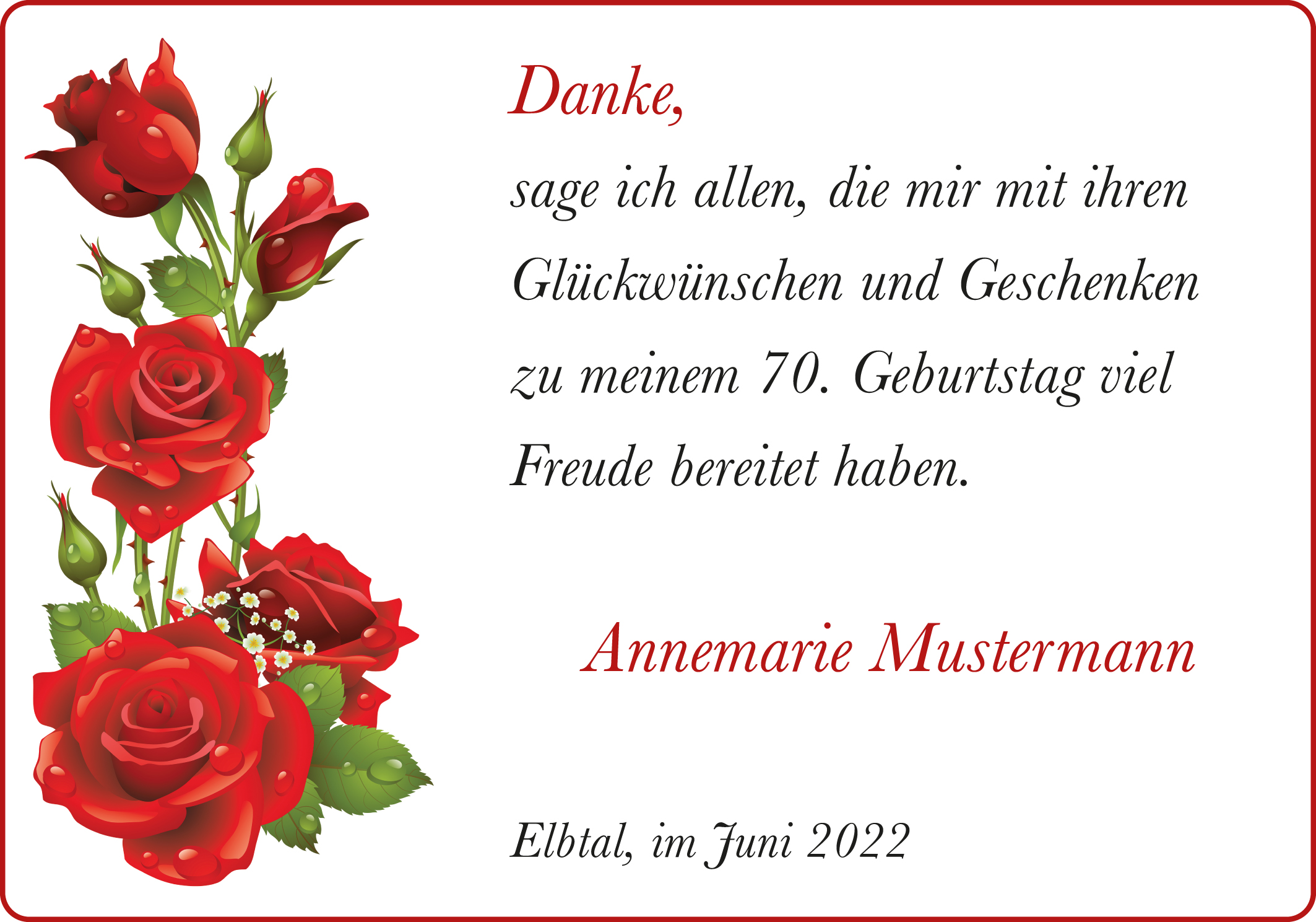 geburtstag danke muster